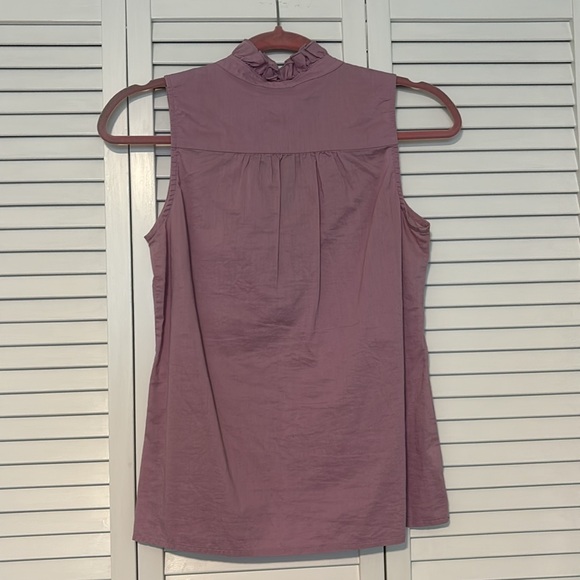 LOFT Lilac Ruffled Sleeveless Shell Top - Picture 4 of 4